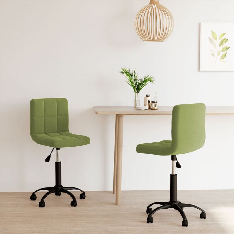 

Sillas de comedor giratorias 2 uds de terciopelo verde claro