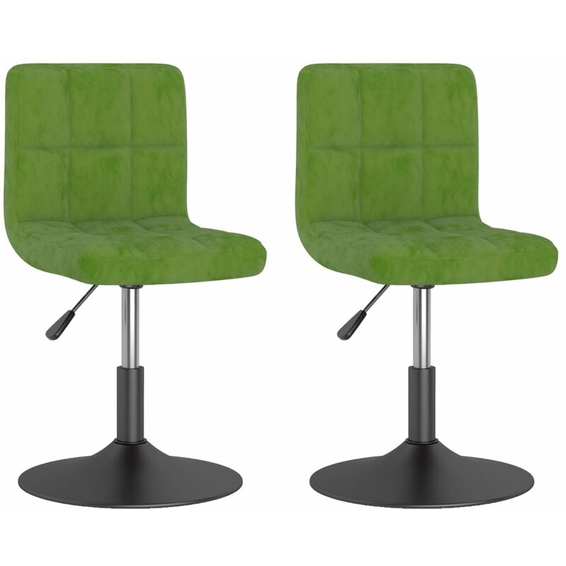 

Sillas de comedor giratorias 2 uds de terciopelo verde claro
