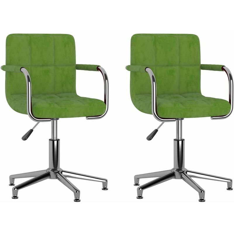 

Sillas de comedor giratorias 2 uds de terciopelo verde claro