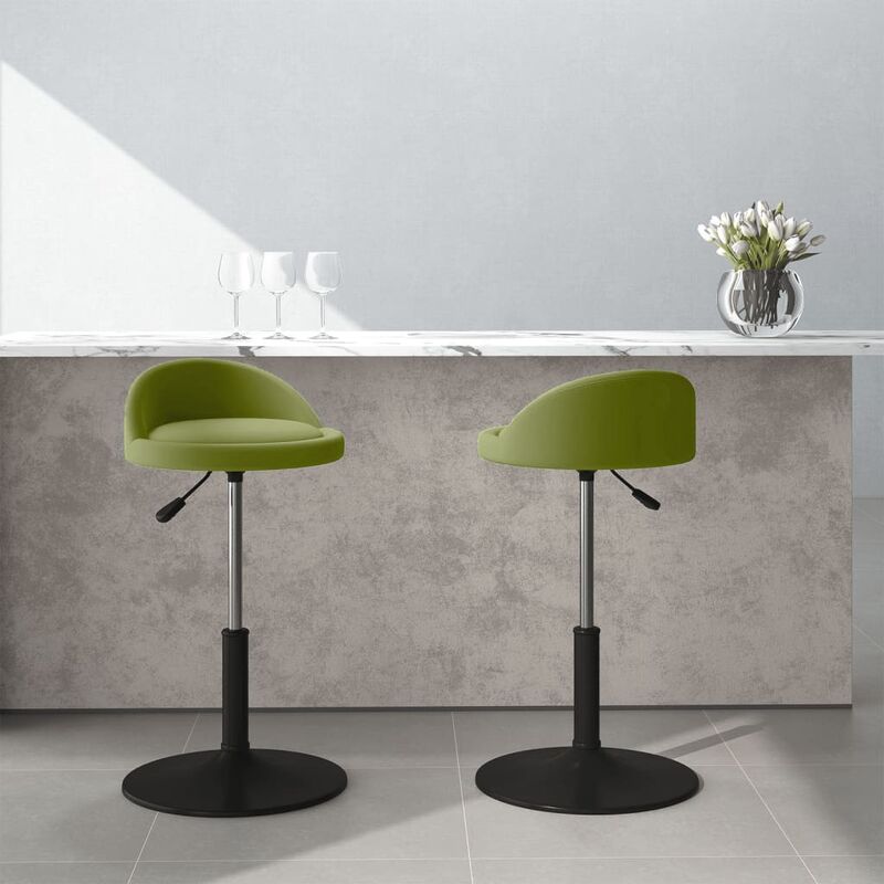 

Sillas de comedor giratorias 2 uds de terciopelo verde claro