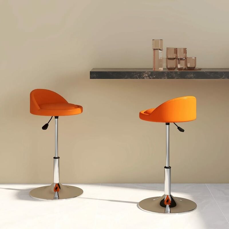 

Sillas de comedor giratorias 2 uds piel sintética naranja
