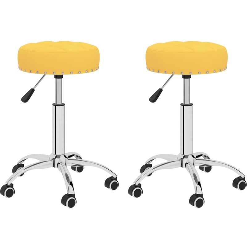 

Sillas de comedor giratorias 2 uds tela amarillo mostaza