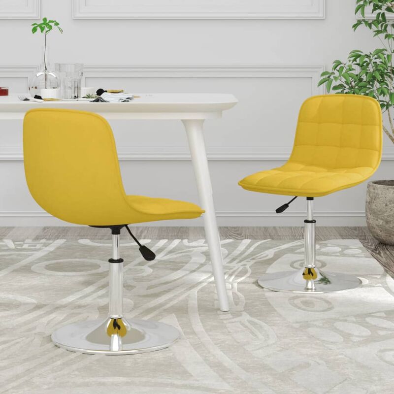 

Sillas de comedor giratorias 2 uds tela amarillo mostaza