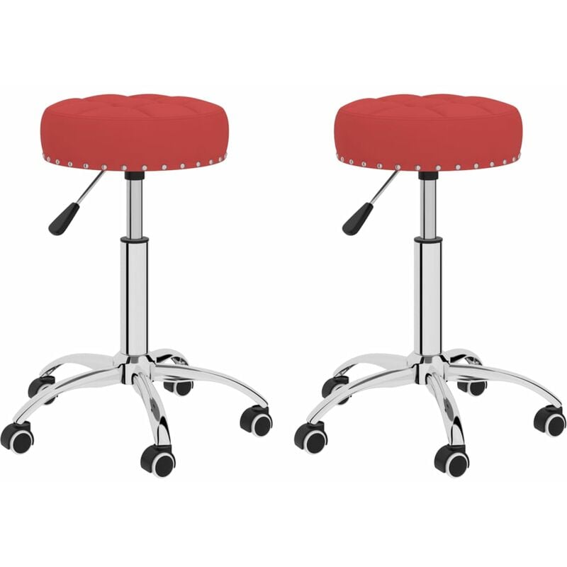 

Sillas de comedor giratorias 2 uds tela rojo vino tinto