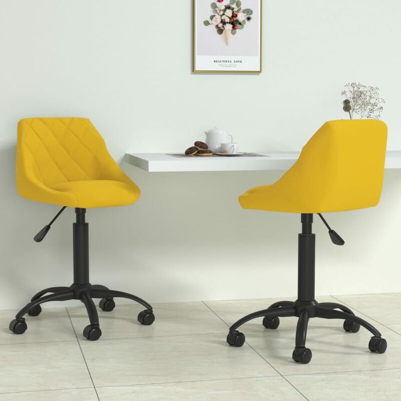 

Sillas de comedor giratorias 2 uds terciopelo amarillo