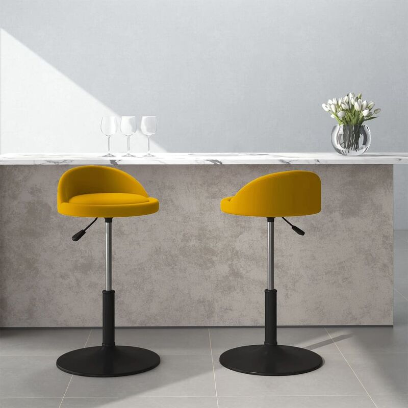 

Sillas de comedor giratorias 2 uds terciopelo amarillo