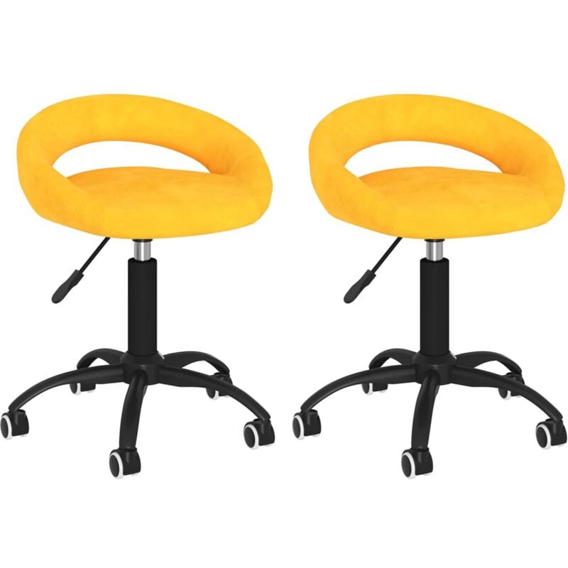 

Sillas de comedor giratorias 2 uds terciopelo amarillo mostaza