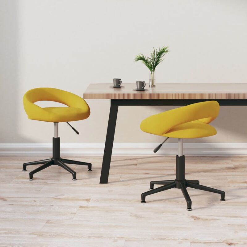 

Sillas de comedor giratorias 2 uds terciopelo amarillo mostaza