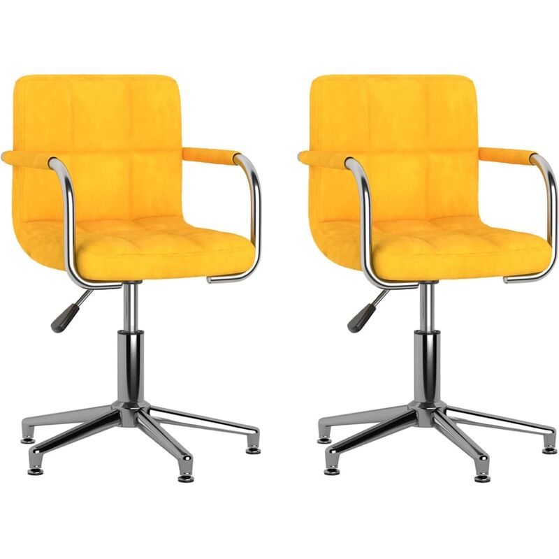 

Sillas de comedor giratorias 2 uds terciopelo amarillo mostaza