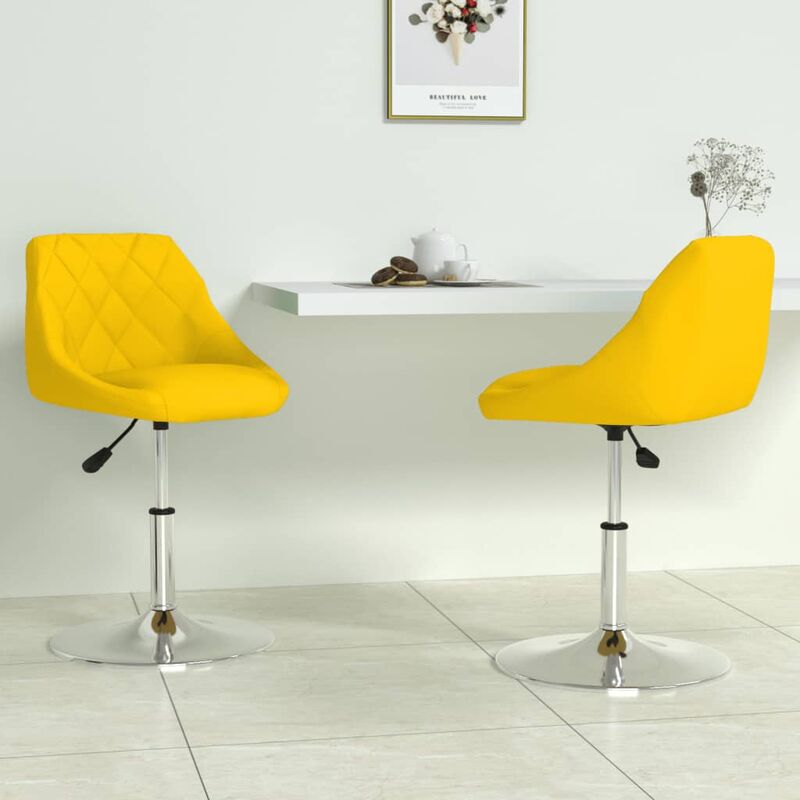 

Sillas de comedor giratorias 2 uds terciopelo amarillo mostaza