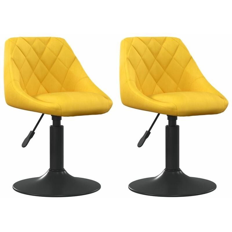 

Sillas de comedor giratorias 2 uds terciopelo amarillo mostaza