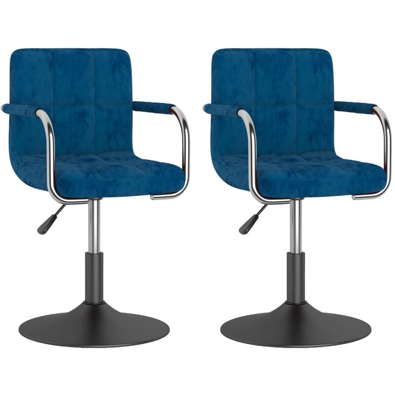 

Sillas de comedor giratorias 2 uds terciopelo azul