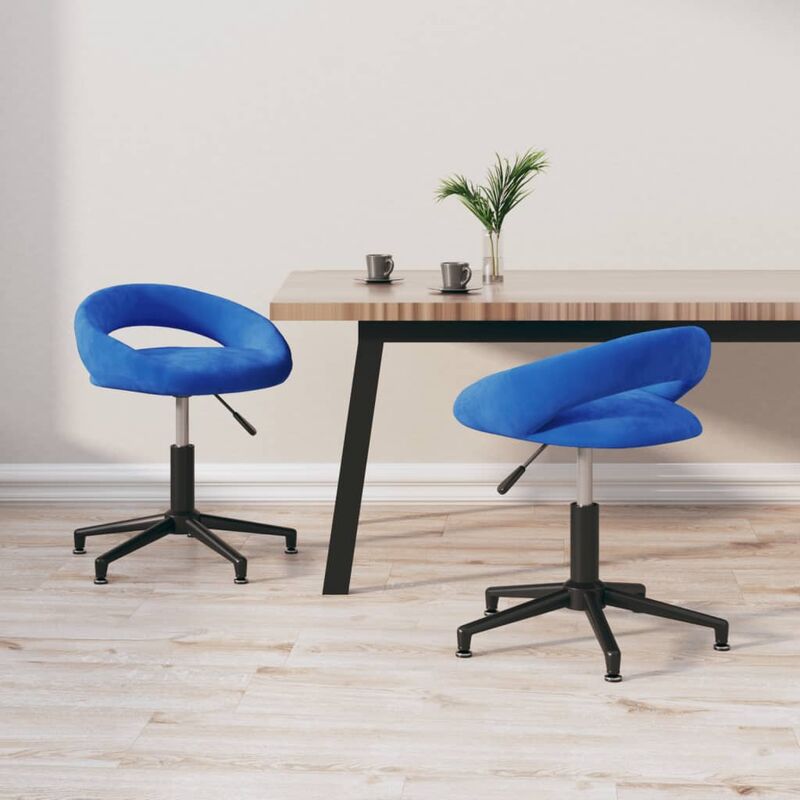 

Sillas de comedor giratorias 2 uds terciopelo azul