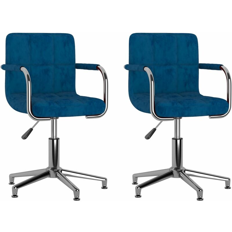 

Sillas de comedor giratorias 2 uds terciopelo azul