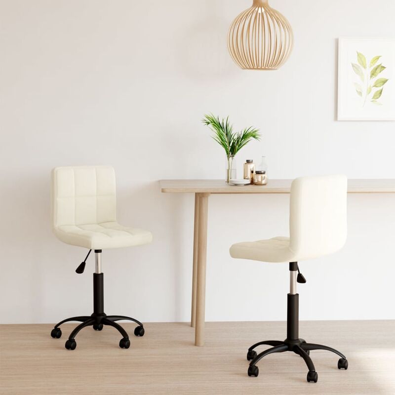

Sillas de comedor giratorias 2 uds terciopelo crema