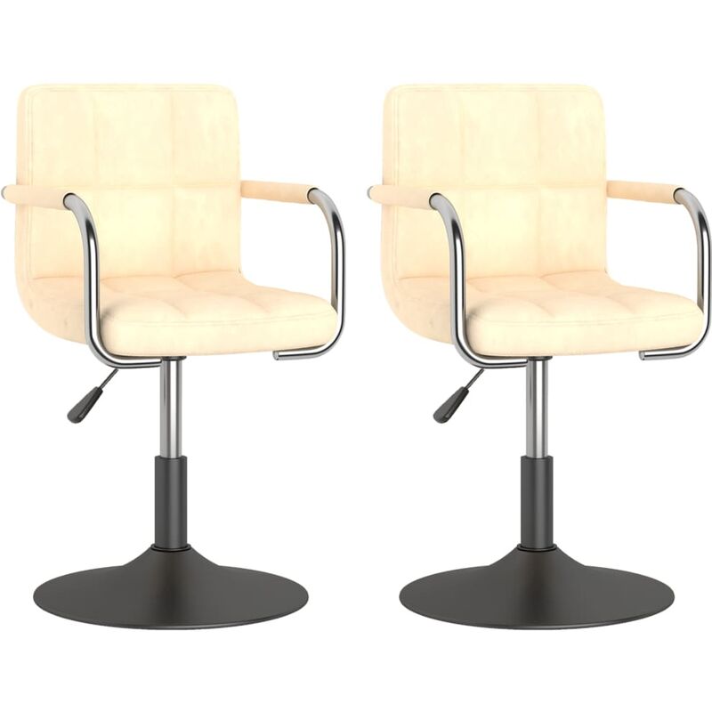 

Sillas de comedor giratorias 2 uds terciopelo crema