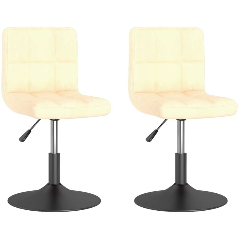 

Sillas de comedor giratorias 2 uds terciopelo crema