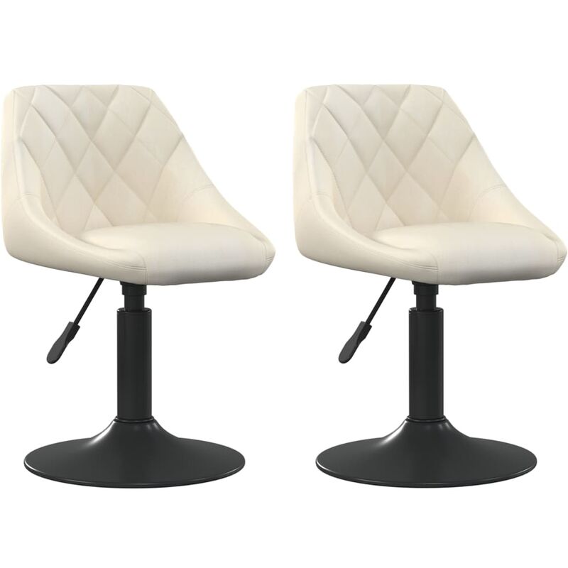 

Sillas de comedor giratorias 2 uds terciopelo crema