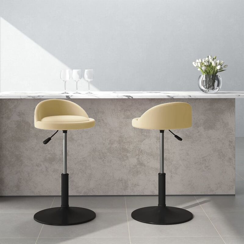 

Sillas de comedor giratorias 2 uds terciopelo crema
