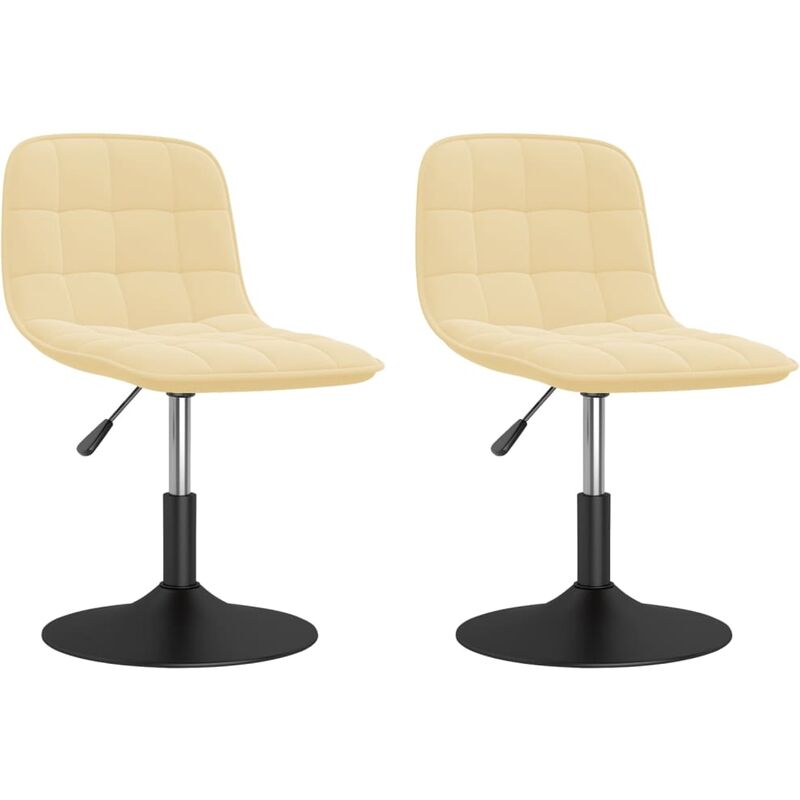 

Sillas de comedor giratorias 2 uds terciopelo crema