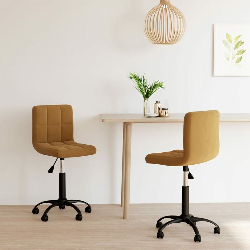 

Sillas de comedor giratorias 2 uds terciopelo marrón