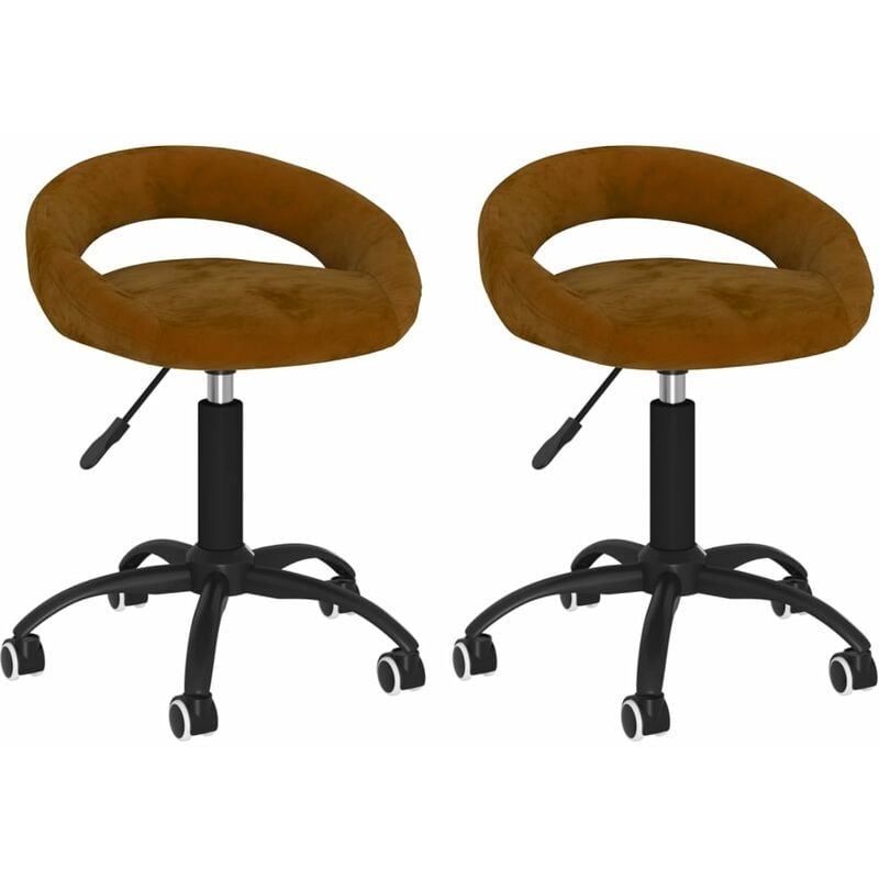 

Sillas de comedor giratorias 2 uds terciopelo marrón