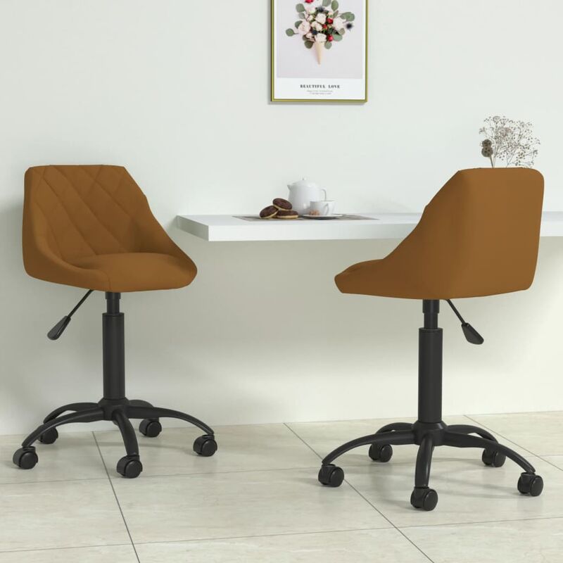 

Sillas de comedor giratorias 2 uds terciopelo marrón