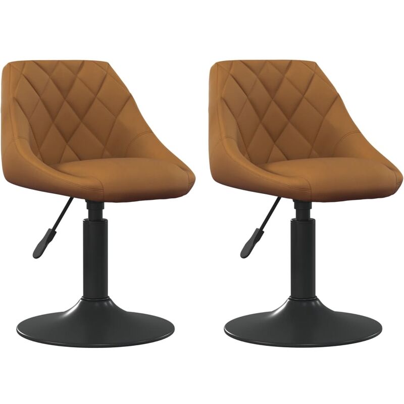 

Sillas de comedor giratorias 2 uds terciopelo marrón