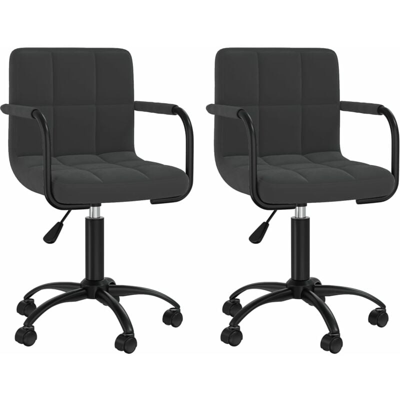 

Sillas de comedor giratorias 2 uds terciopelo negro