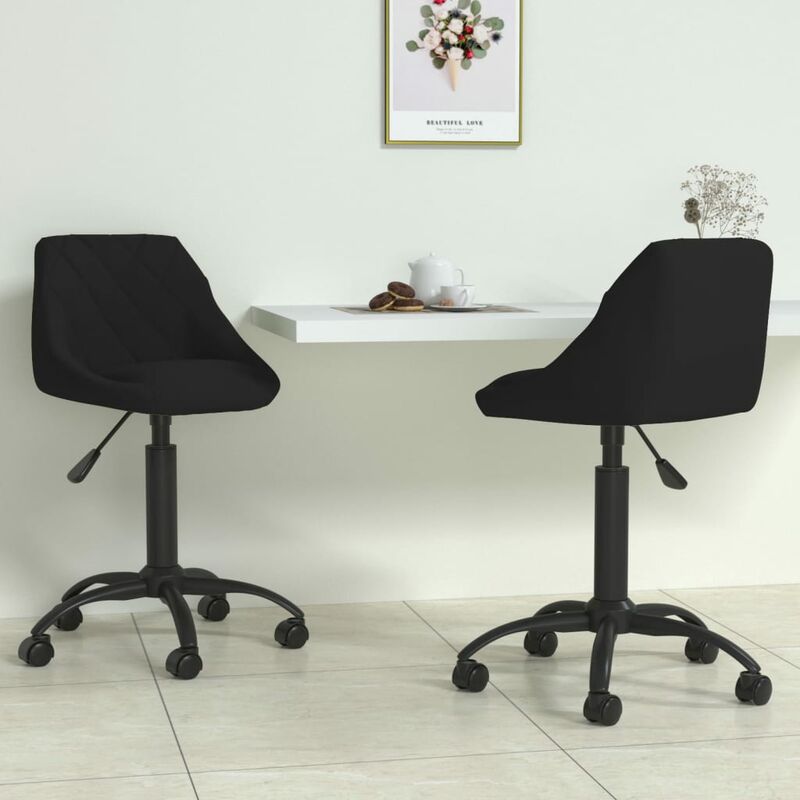 

Sillas de comedor giratorias 2 uds terciopelo negro