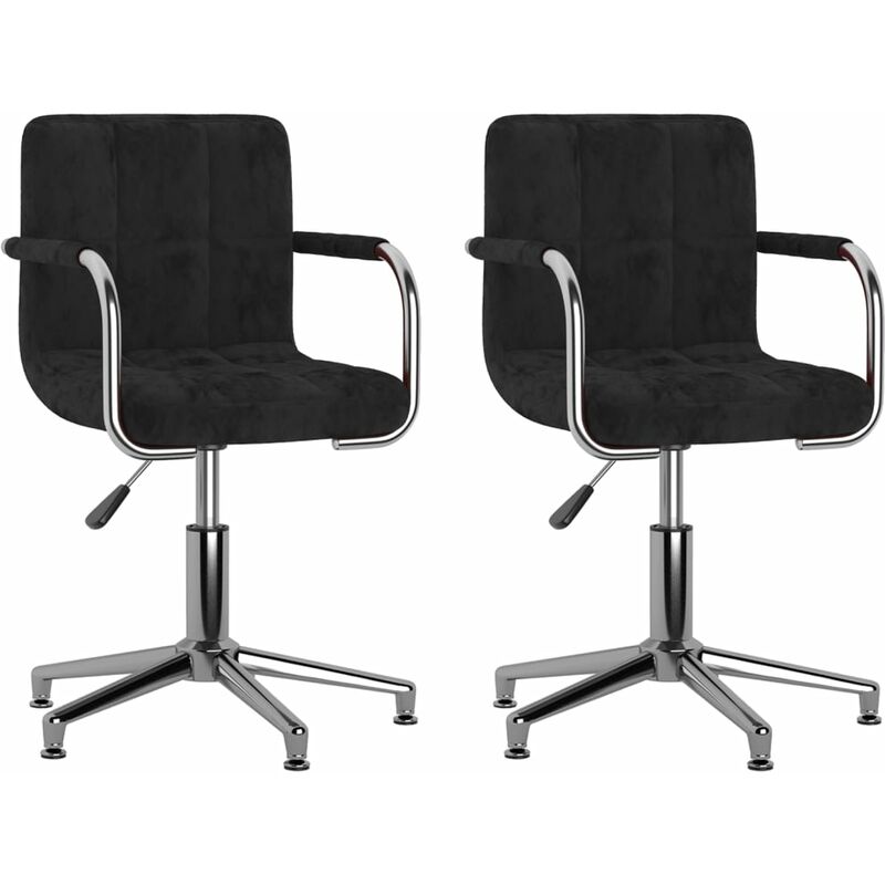 

Sillas de comedor giratorias 2 uds terciopelo negro