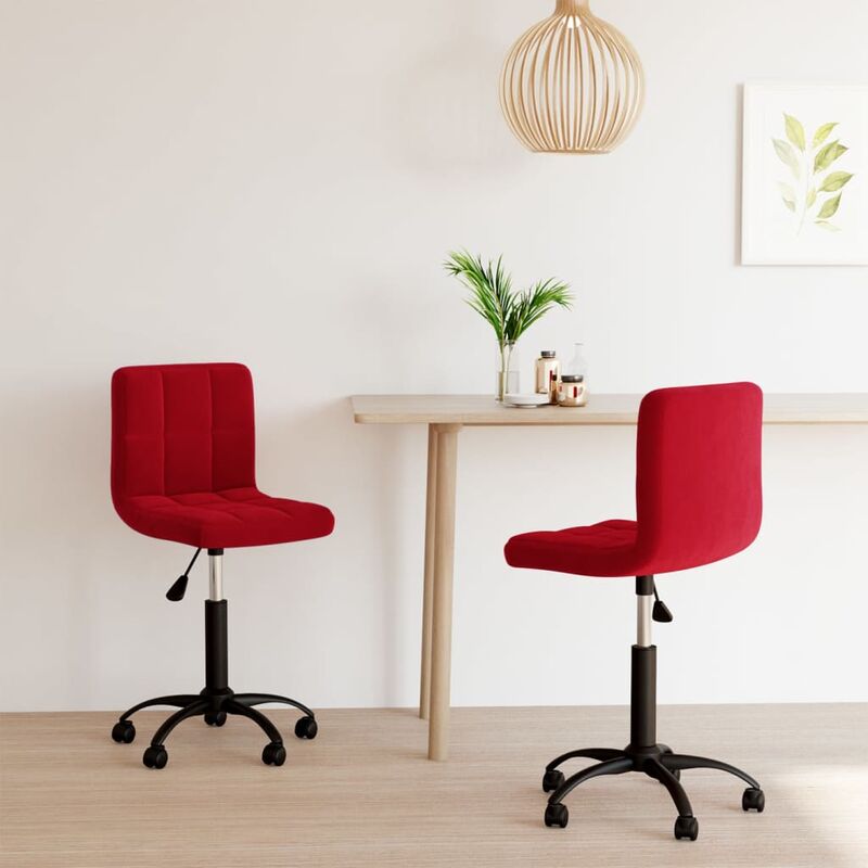 

Sillas de comedor giratorias 2 uds terciopelo rojo vino tinto