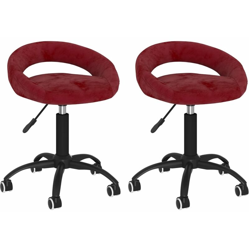 

Sillas de comedor giratorias 2 uds terciopelo rojo vino tinto