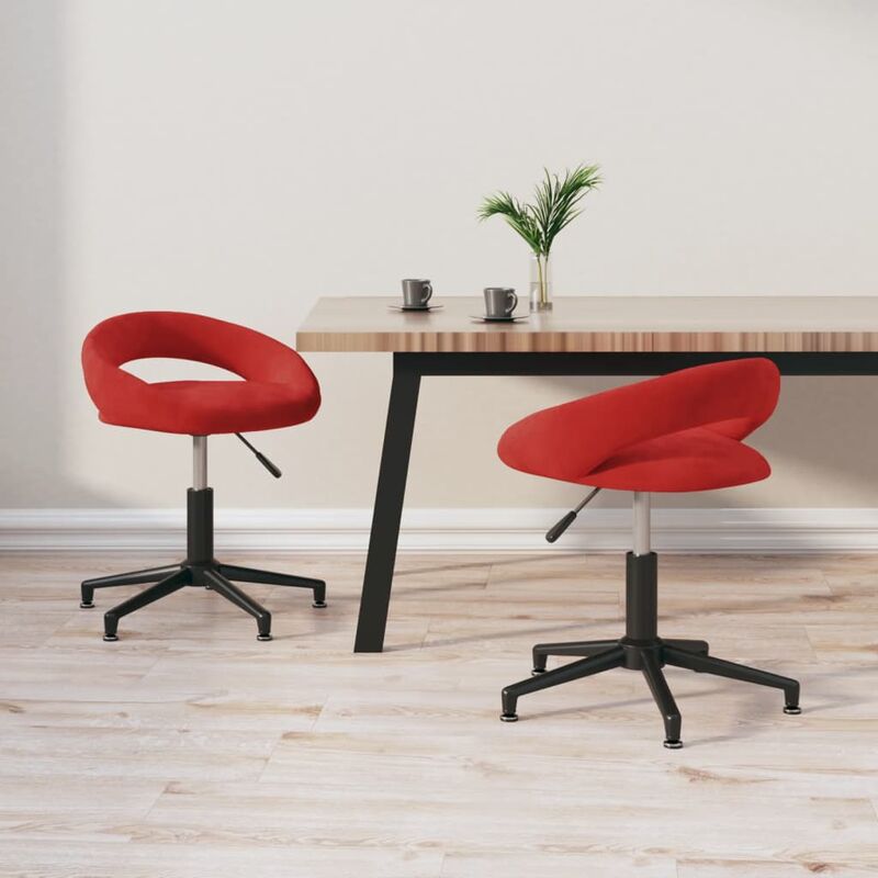 

Sillas de comedor giratorias 2 uds terciopelo rojo vino tinto
