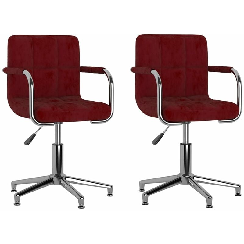

Sillas de comedor giratorias 2 uds terciopelo rojo vino tinto