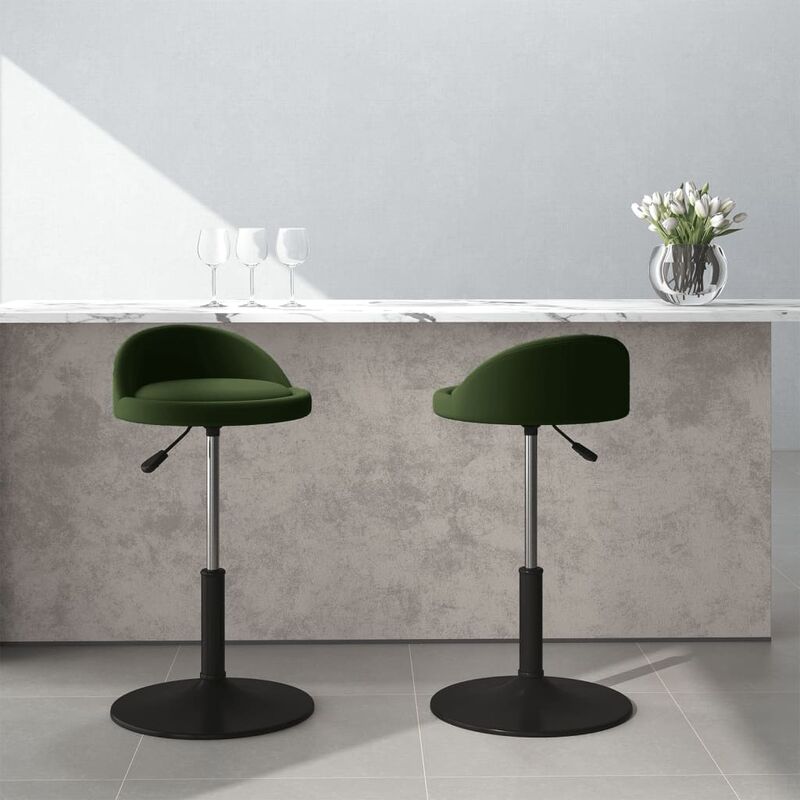 

Sillas de comedor giratorias 2 uds terciopelo verde oscuro