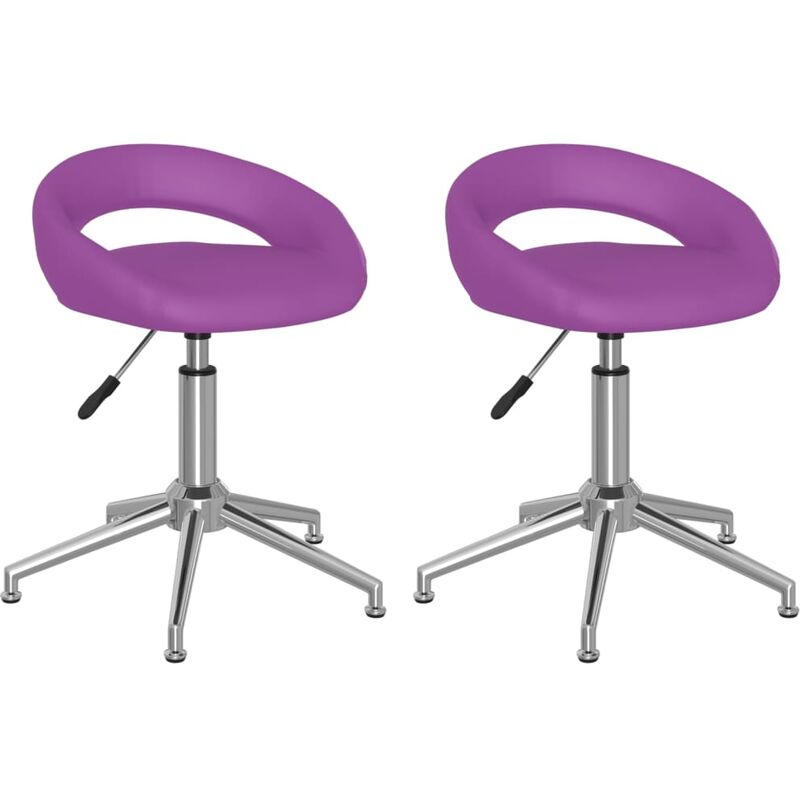 

Sillas de comedor giratorias 2 unidades cuero sintético morado