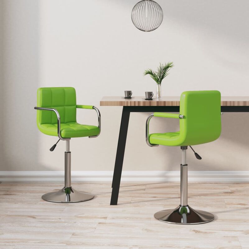 

Sillas de comedor giratorias 2 unidades cuero sintético verde