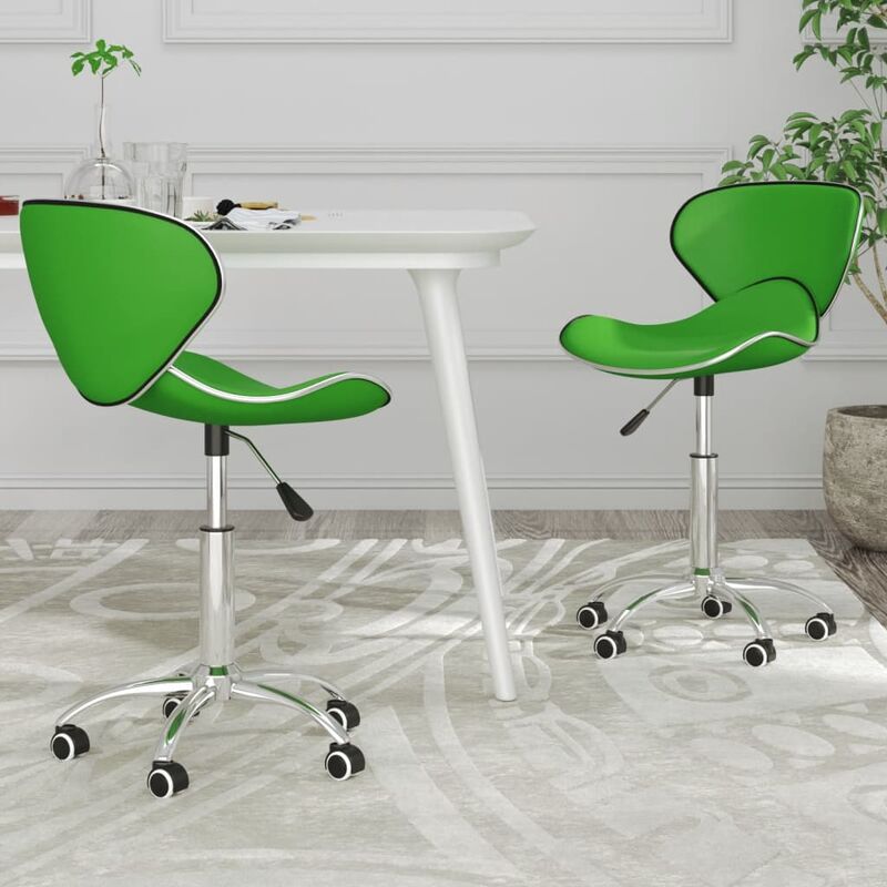 

Sillas de comedor giratorias 2 unidades cuero sintético verde