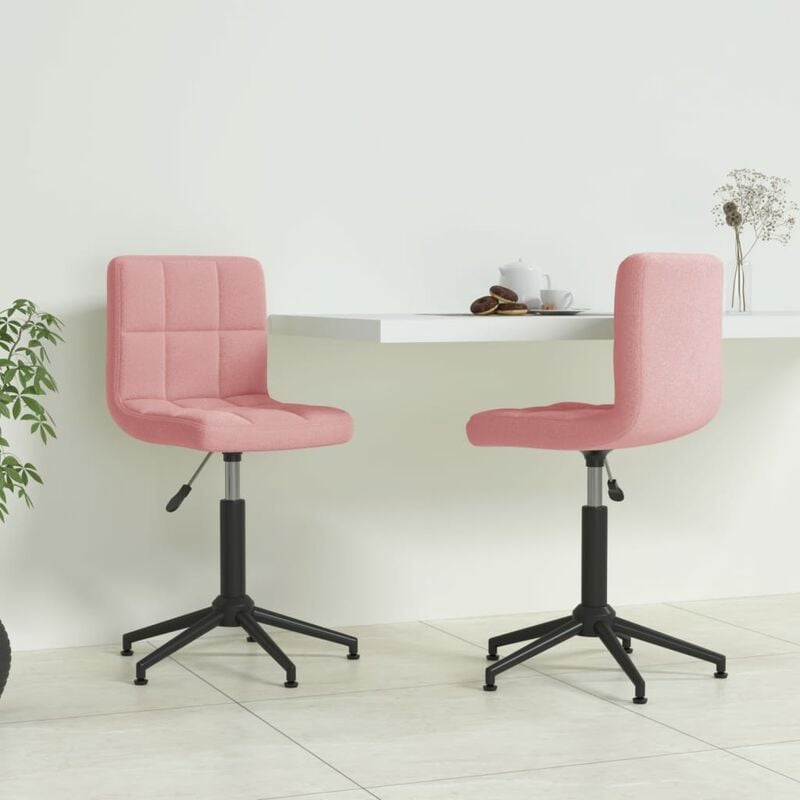 

Sillas de comedor giratorias 2 unidades de terciopelo rosa