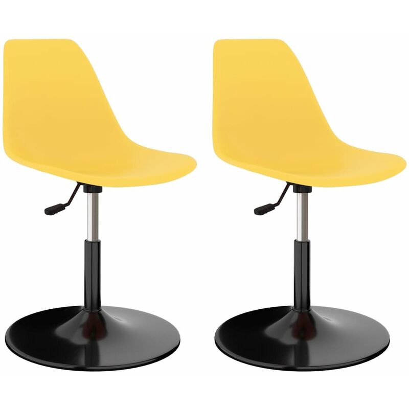 

Sillas de comedor giratorias 2 unidades PP amarillo