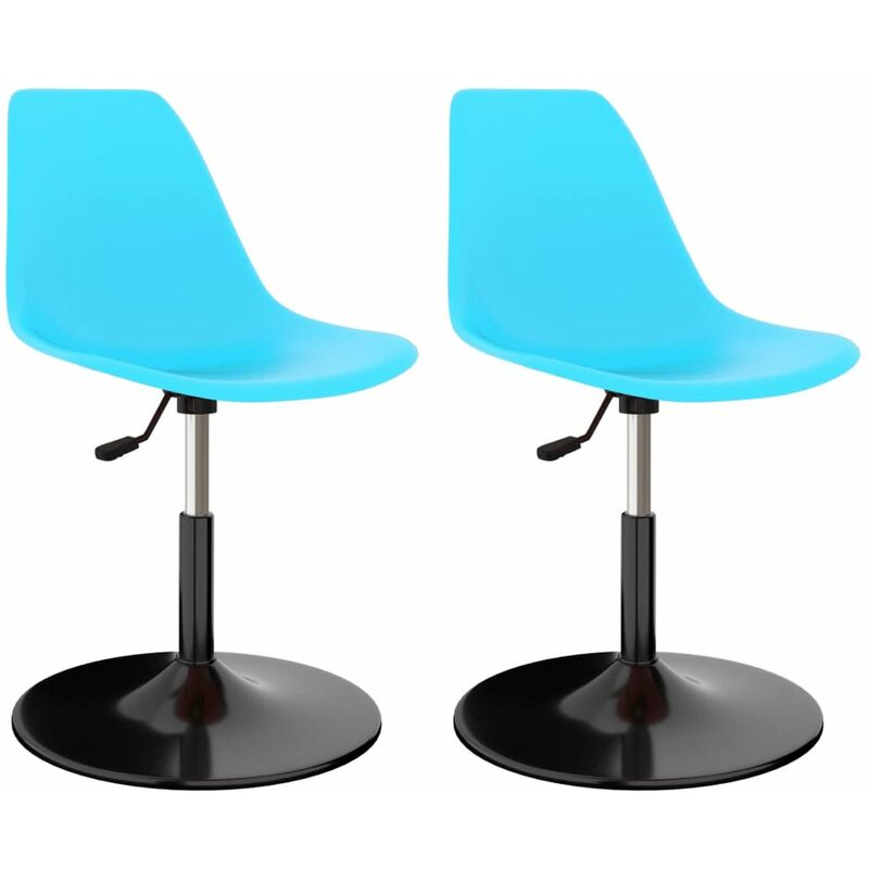

Sillas de comedor giratorias 2 unidades PP azul