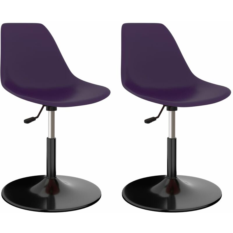 

Sillas de comedor giratorias 2 unidades PP lila