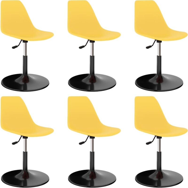

vidaXL Sillas de Comedor Giratorias PP 6 Unidades Amarillo - Amarillo