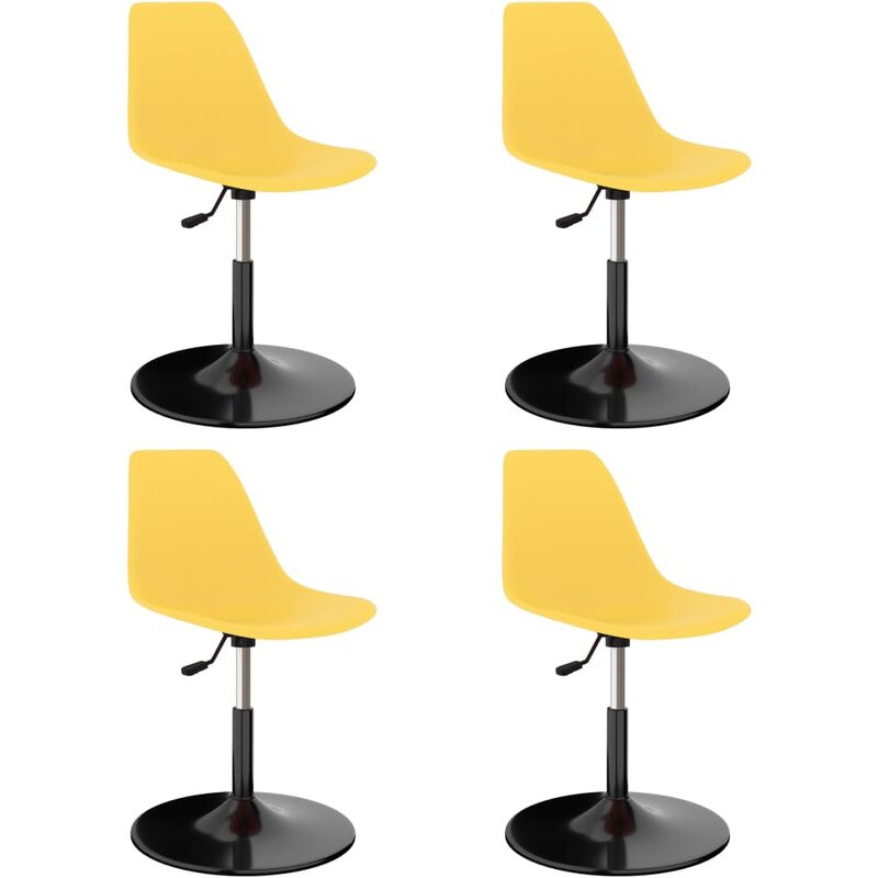 

vidaXL Sillas de Comedor Giratorias PP 4 Unidades Amarillo - Amarillo