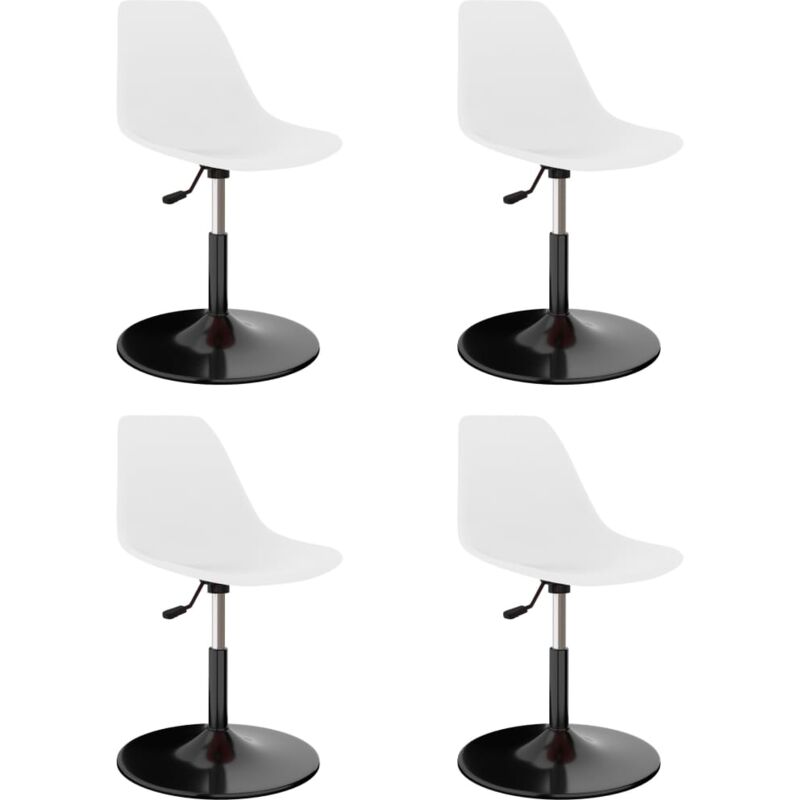 

vidaXL Sillas de Comedor Giratorias PP 4 Unidades Blanco - Blanco