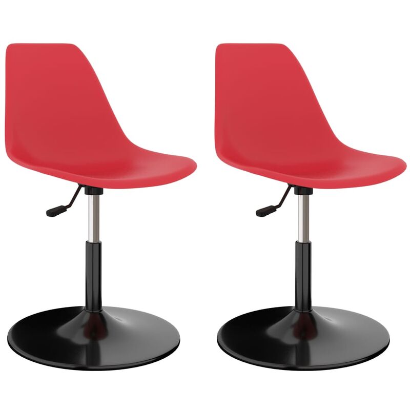 

vidaXL Sillas de Comedor Giratorias PP 2 Unidades Rojo - Rojo