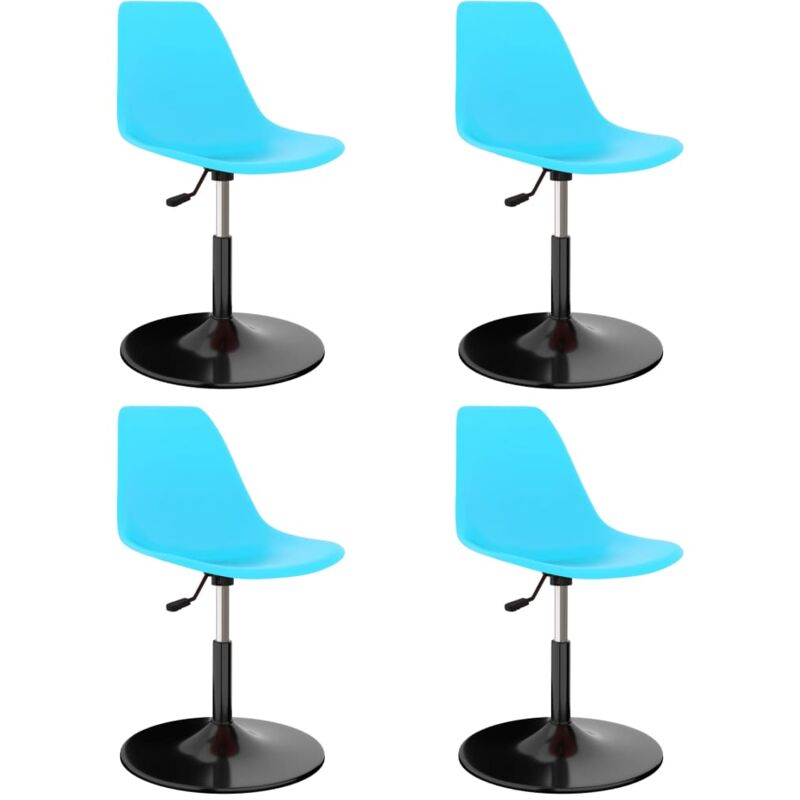 

vidaXL Sillas de Comedor Giratorias PP 4 Unidades Azul - Azul