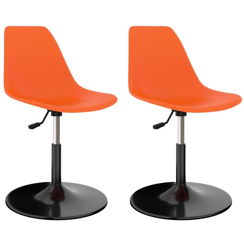 

Sillas de comedor giratorias 2 unidades PP naranja