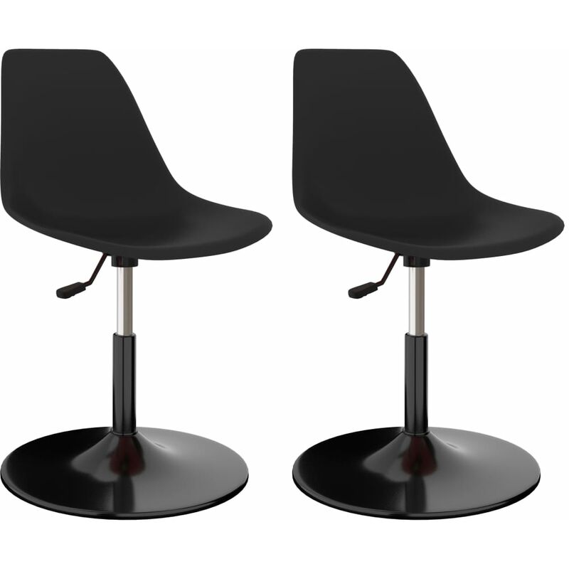

Sillas de comedor giratorias 2 unidades PP negras - Negro